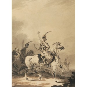 Artysta nieokreślony-naśladowca A.Orłowskiego, Polski jeździec, 1810