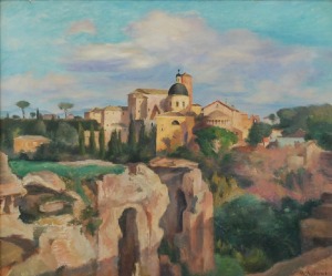 Andre HÉBUTERNE (1892-1979), Widok na Rzym, ok. 1940