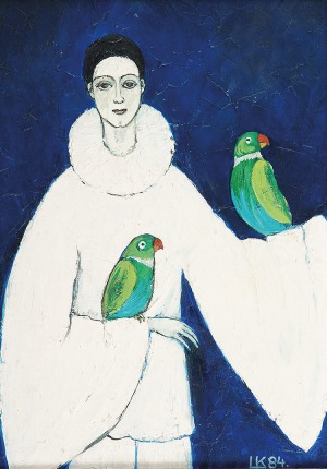 Krystyna LIBERSKA (1926-2010), Pierrot i ptaki, 1984
