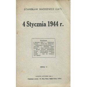 CAT-MACKIEWICZ Stanisław - 4 Stycznia 1944 r. [Londyn 1944]