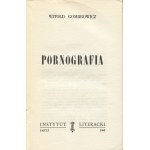 GOMBROWICZ Witold - Pornografia [wydanie pierwsze Paryż 1960]