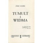 CZAPSKI Józef - Tumult i widma [Erstausgabe Paris 1981].