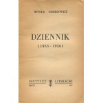 GOMBROWICZ Witold - Diary 1953-1956 [first edition Paris 1957].