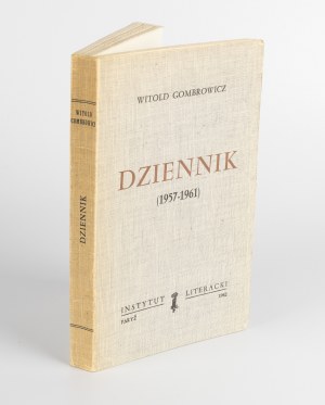 GOMBROWICZ Witold - Dziennik 1957-1961 [wydanie pierwsze Paryż 1962]