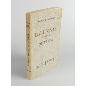 GOMBROWICZ Witold - Diary 1961-1966 Operetta [first edition Paris 1966].