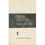 GROCHOWIAK Stanisław - Rzeczy na głosy [wydanie pierwsze 1966] [AUTOGRAF I DEDYKACJA]