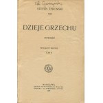 ŻEROMSKI Stefan - Dzieje grzechu [zweite Auflage 1908].