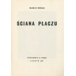 HEMAR Marian - Ściana płaczu [wydanie pierwsze Londyn 1968] [AUTOGRAF]