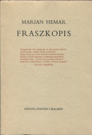 HEMAR Marian - Fraszkopis [wydanie pierwsze Londyn 1954]