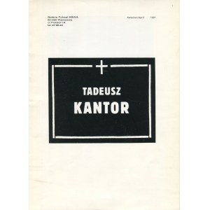 KANTOR Tadeusz - Folder from the exhibition [Foksal Gallery 1991].