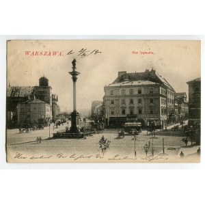 [Postcard] Warsaw. Zygmunt Square [ca. 1900].