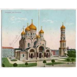 (Großformatige Postkarte) Warschau. Orthodoxe Kathedrale [1915].