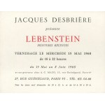 LEBENSTEIN Jan - Oeuvres 1966-1968. Ausstellungskatalog [Paris 1968] [DEDICATION].