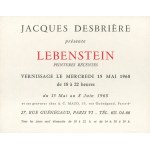 LEBENSTEIN Jan - Oeuvres 1966-1968. Katalog wystawy [Paryż 1968] [DEDYKACJA]