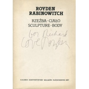 RABINOWITCH Royden - Sculpture - body. Sculpture - body. Exhibition catalog [1987] [AUTOGRAPH].