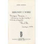 MOSKWA Paweł - Sekundy i wieki [wydanie pierwsze Londyn 1972] [AUTOGRAF I DEDYKACJA]