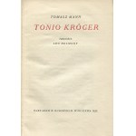 MANN Thomas (Thomas) - Tonio Kröger [Erstausgabe 1923] [Umschlag von Edmund John].