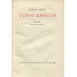 MANN Tomasz (Thomas) - Tonio Kröger [wydanie pierwsze 1923] [okł. Edmund John]