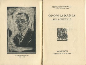CHOYNOWSKI Piotr - Opowiadania szlacheckie [wydanie pierwsze 1937] [il. Stefan Mrożewski]