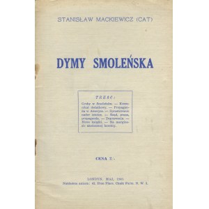 CAT-MACKIEWICZ Stanislaw - Smolensk fumes [London 1943].