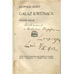 STAFF Leopold - Gałąź kwitnąca [wydanie drugie 1911] [AUTOGRAF I DEDYKACJA]