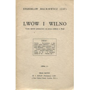 CAT-MACKIEWICZ Stanisław - Lviv and Vilnius [London 1942].