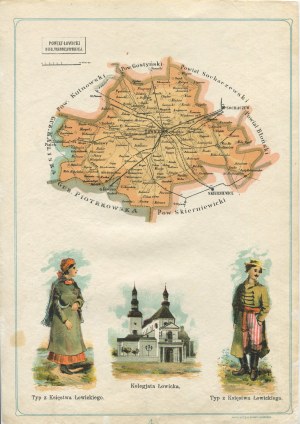 [mapa] Bazewicz Józef Michał - Powiat łowicki gub. warszawskiej [1907]