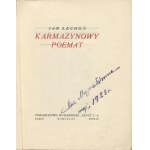 LECHOŃ Jan - Karmazynowy poemat [1922] [okł. Zofia Stryjeńska] [INICJAŁ OCHRONNY AUTORA]