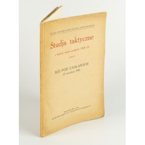 Tactical Studies in the History of the Polish Wars 1918-1920 Volume IV. Battle of Zaslaw on September 23, 1920 [1923].