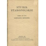 Studia staropolskie. Buch zu Ehren von Aleksander Brückner [1928].