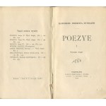 PRZERWA-TETMAJER Kazimierz - Poezye [vollständige 4 Bände] [1900-1902] [Verlagseinband]