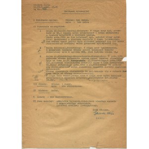 [Warsaw Uprising] Sarna section. Situation report dated 26.09.1944 at 15 hrs [with signature of Narcyz Lopianowski a.k.a. Sarna].
