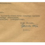 [Warsaw Uprising] Sarna section. Situation report dated 26.09.1944 at 15 hrs [with signature of Narcyz Lopianowski a.k.a. Sarna].