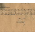 [Warschauer Aufstand] Bataillon Milosz - Zug Truk. Bericht über das unangemessene Verhalten von Pchr. Andrzej vom 24.09.1944 [unterzeichnet von Kurt Tomala alias Truk].