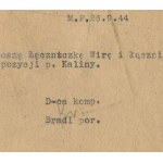 [powstanie warszawskie] Batalion Miłosz - kompania Bradl. Przeniesienie łączniczek z dn. 26.09.1944 [z podpisem Kazimierza Leskiego ps. Bradl]