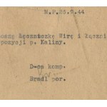 [Warsaw Uprising] Battalion Milosz - company Bradl. Transfer of women liaison officers dated 26.09.1944 [with signature of Kazimierz Leski a.k.a. Bradl].