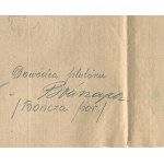 [Warschauer Aufstand] Bataillon Milosz - Zug Bończa. Liste der Offiziere, Kadetten und Unteroffiziere mit Dienstgrad vom 26.09.1944 [mit der Unterschrift von Mieczysław Gawdzik, pseud. Bończa].