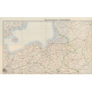 [Map] Gea-Verkehrskarte Ostdeutschland mit den Nachbargebieten. [Map of Poland and Germany] [1938].