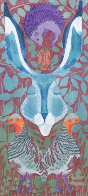 Malwina Jachimczak (ur. 1983), Hedgehog / Maybug / European hare / Grey Partridge Totem, 2021