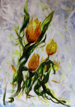Honorata Chajec (ur. 1983), Żółte tulipany, 2022