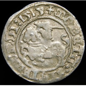 Sigismund I the Old, Half-penny 1515, Vilnius - diagonal colon, colon - rare