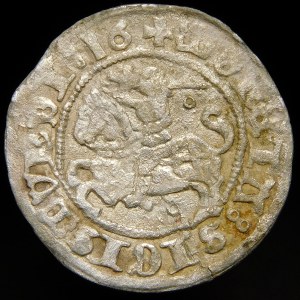 Sigismund I the Old, Half-penny 1516, Vilnius - Rings under and above the Pogon - very rare