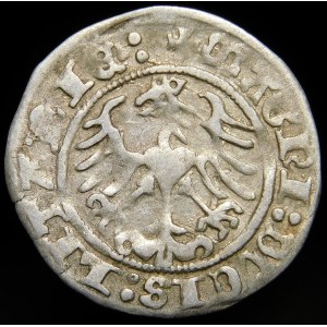 Zikmund I. Starý, půlpenny 1516, Vilnius - malé kroužky nad a pod Pogonem - velmi vzácné