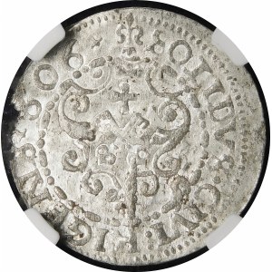 Zygmunt III Waza, Szeląg 1606, Ryga - II zamiast LI - rzadszy