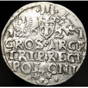 Sigismund III Vasa, Trojak 1621, Krakow - REG/NN punch - rare