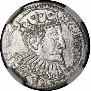 Zygmunt III Waza, Trojak 1600, Ryga - rzadszy i piękny