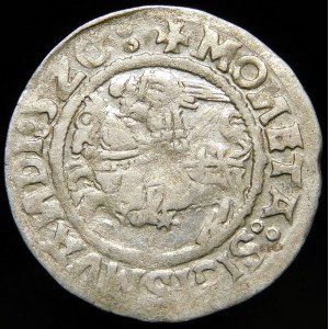 Sigismund I. der Alte, halber Pfennig 1520, Vilnius - Fehler SIGISMVANDI:5Z0 - Pentagramm - sehr selten