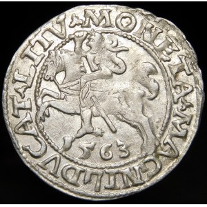 Sigismund II Augustus, Half-penny 1563, Vilnius - 20 Pogon, Axe, M D L/LITV