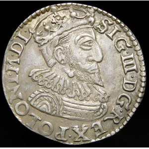 Zygmunt III Waza, Trojak 1593, Olkusz - SIG III - hybryda