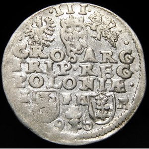 Žigmund III Vaza, Trojak 1596, Lublin/Poznan - mincovňa hybrid - vzácnosť